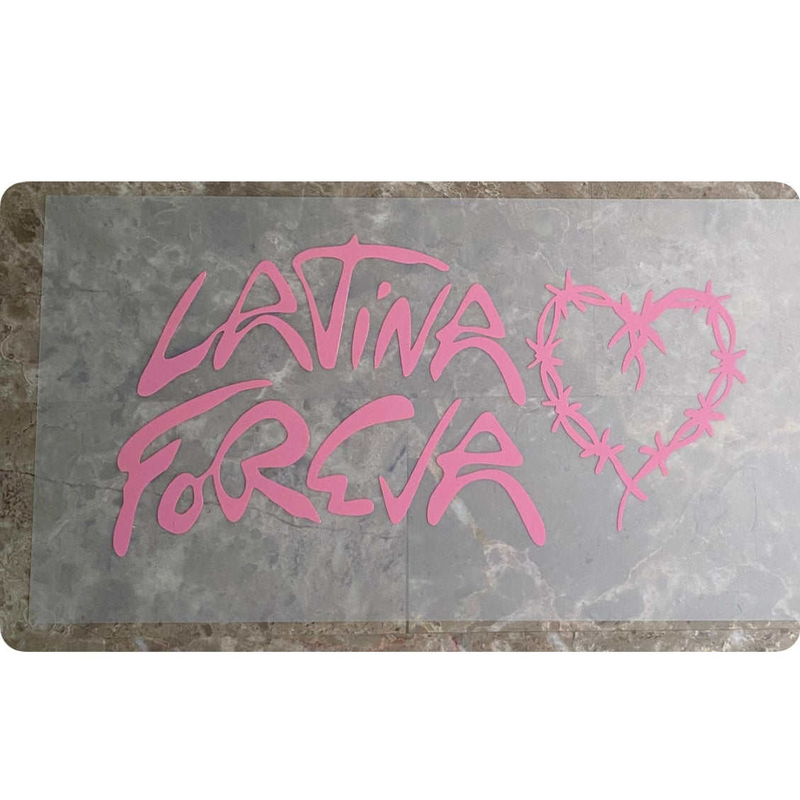 Decal- Latina foreva small heart