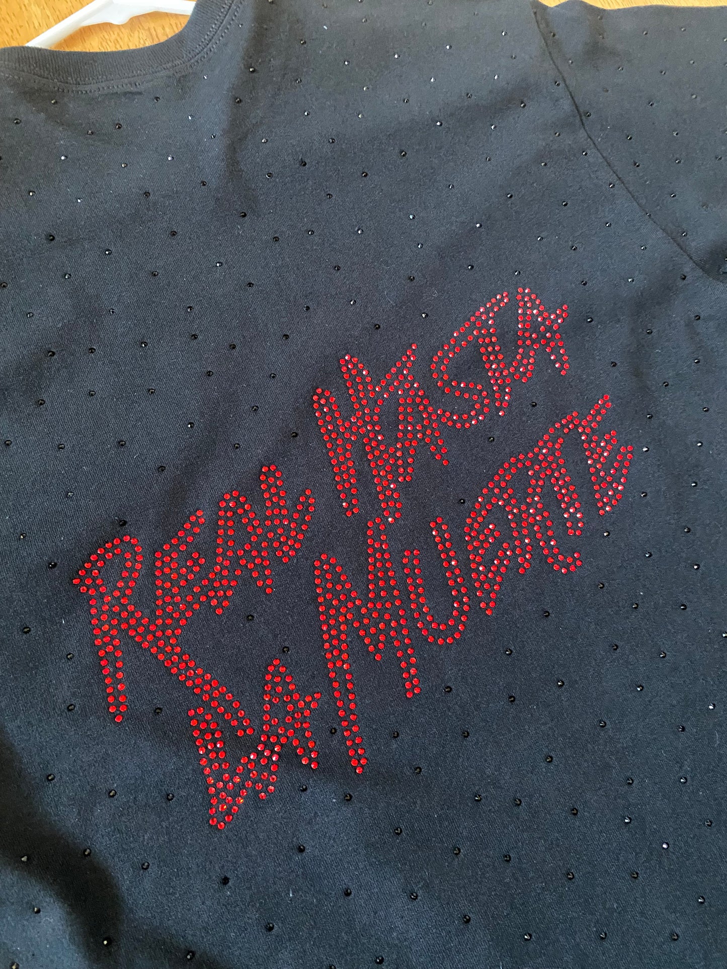 Rhinestones t-shirt Real Hasta La Muerte