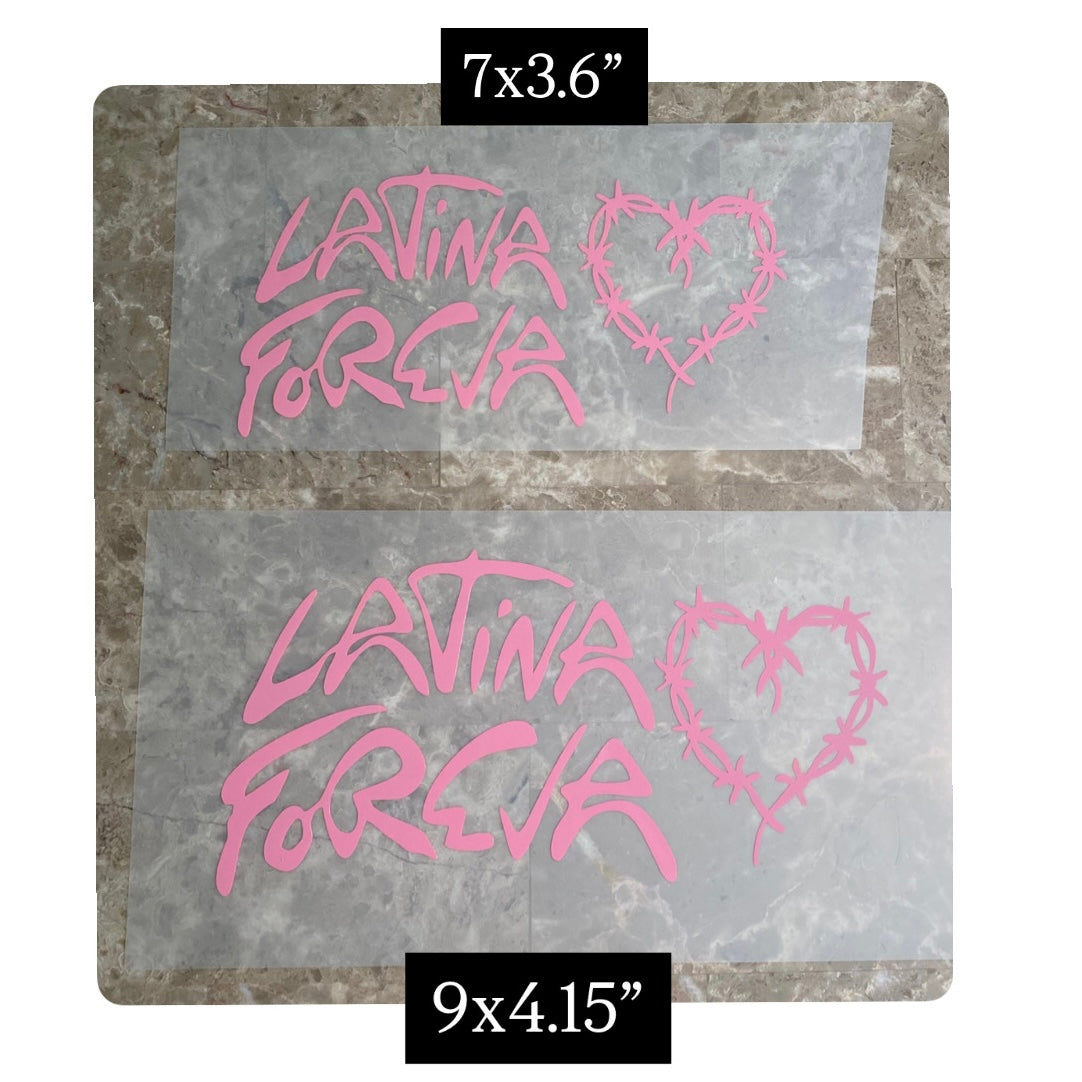 Decal- Latina foreva small heart