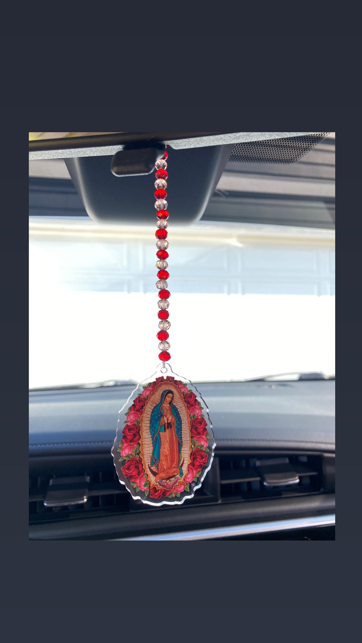 A- Guadalupe car charm