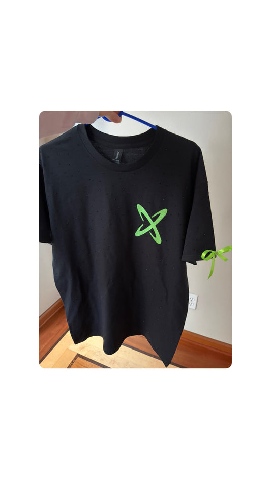 Rhinestones t-shirt Flaxxo glitter letters