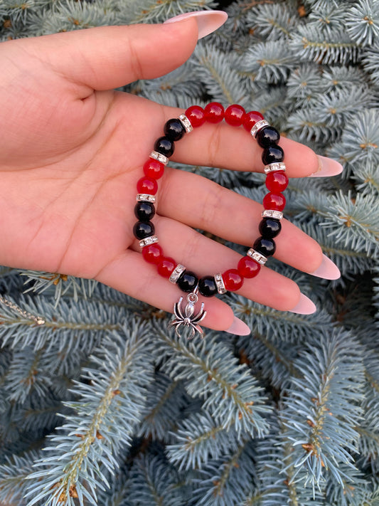 Handmade bracelet - Black and red SM