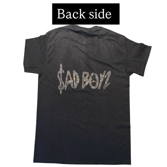 Rhinestones T-shirt-Sad Boyz
