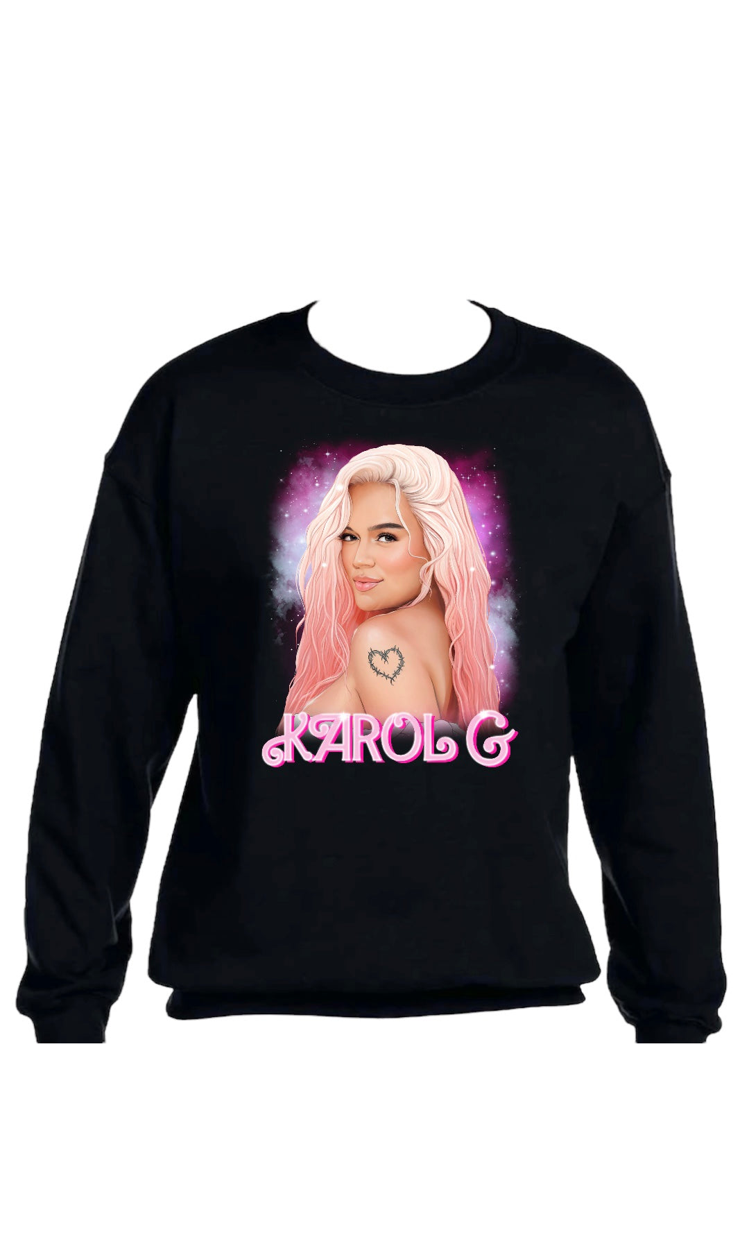 Crewneck Karol G pink letters